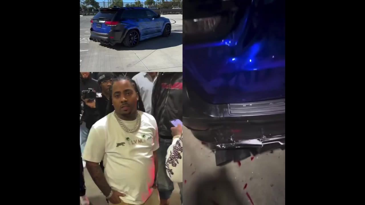Chief Keef's Buddy Wop Gets Rear Ended By Trackhawk Owner One Week After Fresh Kit Install