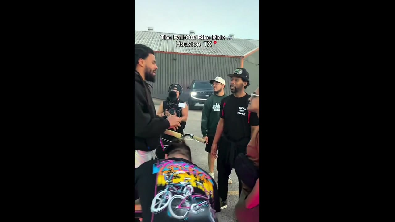 J Cole Takes Houston On A Bike Ride Adventure With Superfans